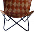 Stylish Butterfly Chair with Iron Stand - rear_view