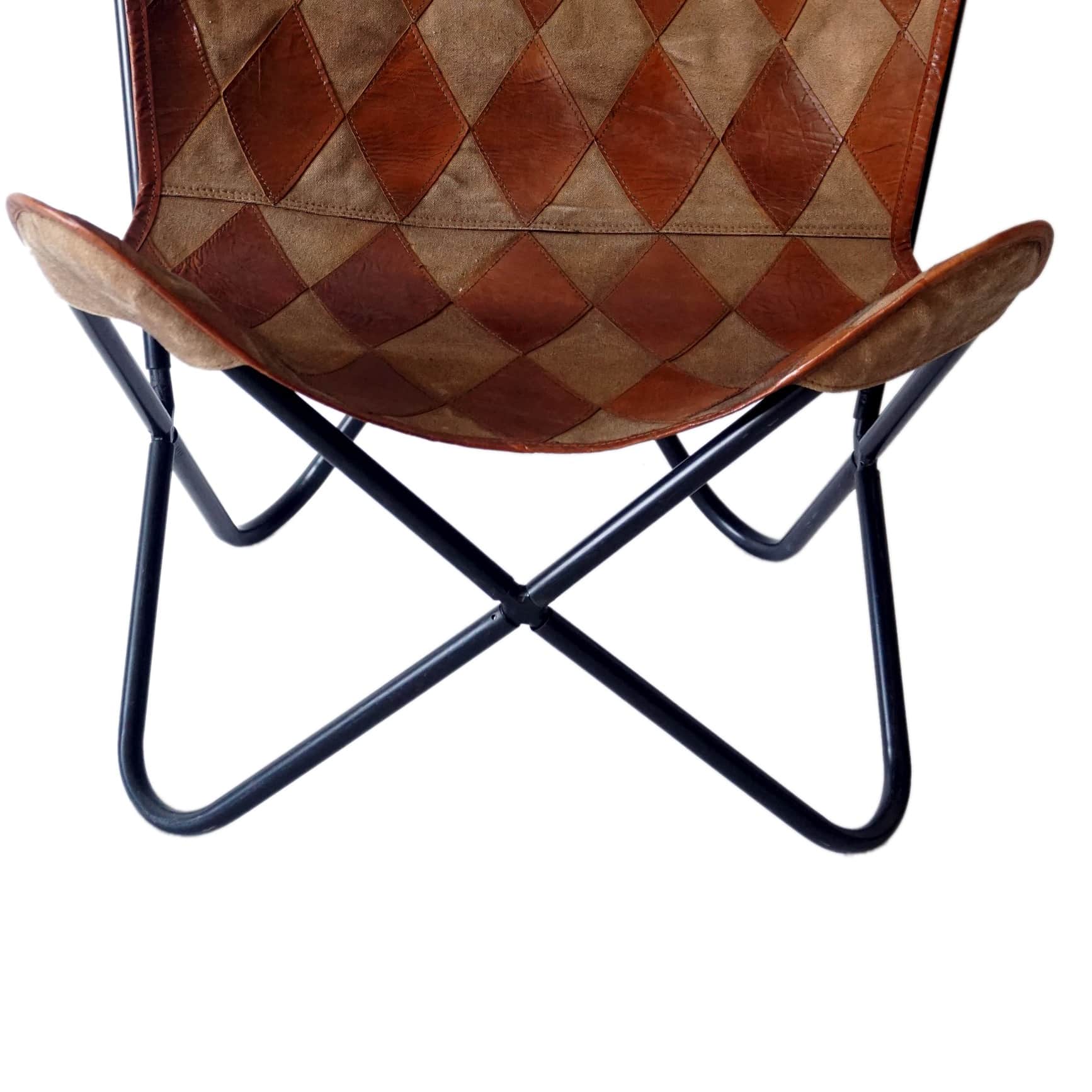Stylish Butterfly Chair with Iron Stand - bottom_view