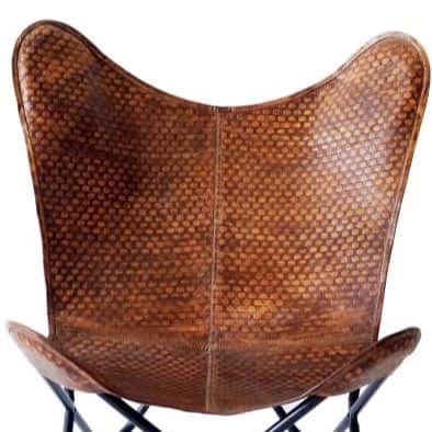 Mahogany Butterfly Chair With Iron Stand - front_view