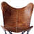 Mahogany Butterfly Chair With Iron Stand - front_view