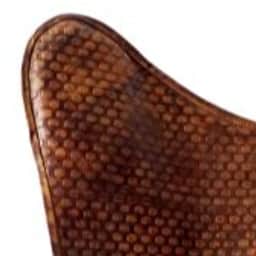 Mahogany Butterfly Chair With Iron Stand - left_view
