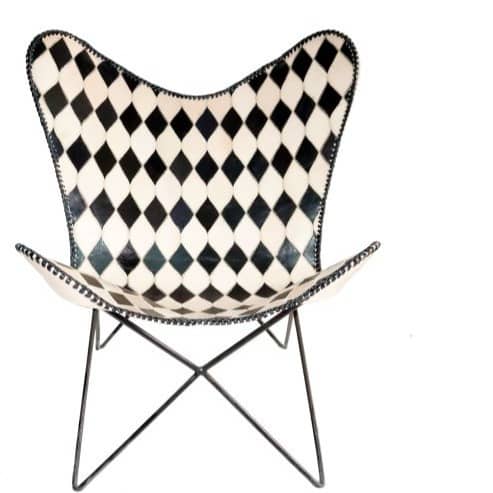 Retro Handmade Leather Butterfly Chair