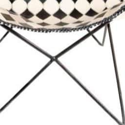 Retro Handmade Leather Butterfly Chair - right_view