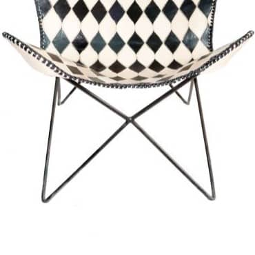 Retro Handmade Leather Butterfly Chair