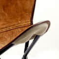 Brown Colour Leather Butterfly Chair - right_view