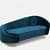 Beato Velvet Chaise Lounger In Teal Blue Colour - top_view