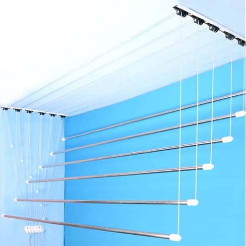 Dry Cloth Ceiling Hanging System 3 ROD 84" - top_view