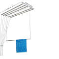 Dry Cloth Ceiling Hanging System 5 Rod 48" - rear_view
