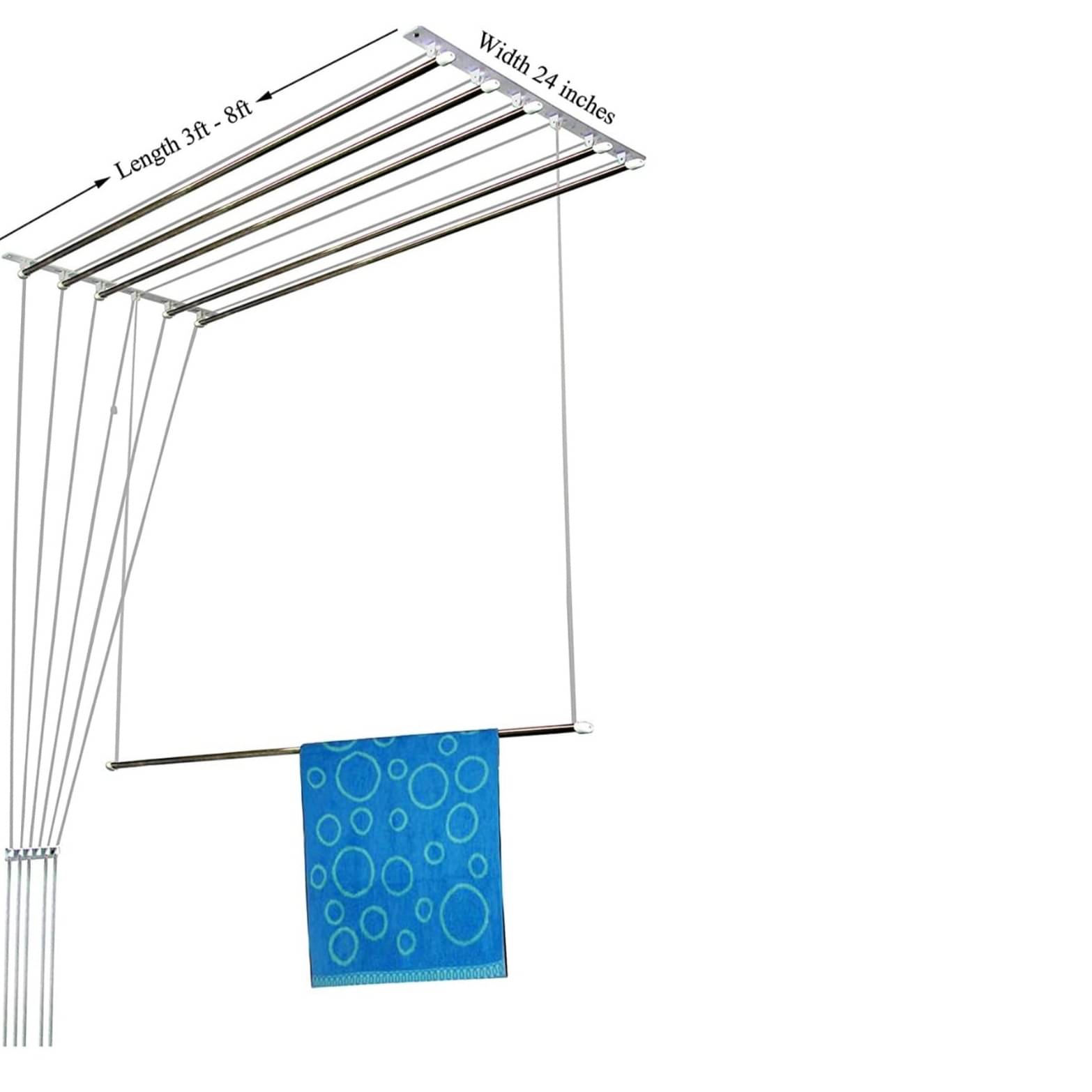 Dry Cloth Ceiling Hanging System 5 Rod 60"