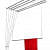 Dry Cloth Ceiling Hanging System 6 Rod 84" - photo