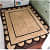 3X5 Feet Natural Jute Scalloped Rug Bedside Rectangle Rug - photo