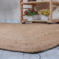 3x5 Feet Indian Handwoven Square Jute Rug - rear_view
