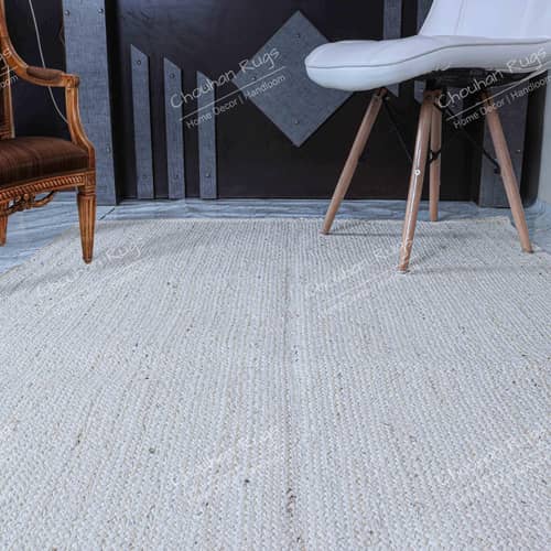 3x5 Feet Hand Braided Square Jute Rug Area Square Rug