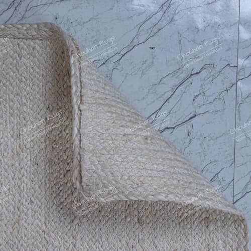 3x5 Feet Hand Braided Square Jute Rug Area Square Rug