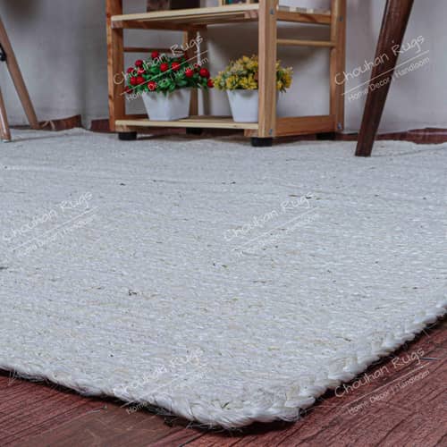 3x5 Feet Hand Braided Square Jute Rug Area Square Rug