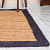3x5 Feet Handmade Square Jute Rug with Blue Border - left_view