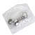 Wall Mounted Single Broom Holder (Pack of 3, BLACK,SILVER) - rear_view