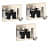 Wall Mounted Single Broom Holder  (Silver-Black OF 3 PCS) - photo