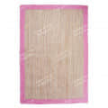 3x5 Feet Handwoven Natural Jute Rug with Pink Border - photo