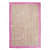 3x5 Feet Handwoven Natural Jute Rug with Pink Border - photo