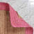 3x5 Feet Handwoven Natural Jute Rug with Pink Border - rear_view