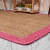 3x5 Feet Handwoven Natural Jute Rug with Pink Border - right_view