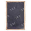 3x5 Feet braided Black with Natural Border Decorative Jute Rug - photo