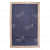3x5 Feet Flore Area Jute Rug Blue with Natural Border - photo