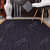 3x5 Feet Flore Area Jute Rug Blue with Natural Border - front_view