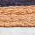 3x5 Feet Flore Area Jute Rug Blue with Natural Border - bottom_view