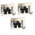 Wall Mounted Single Broom Holder (Pack of 3, BLACK,SILVER) - front_view