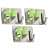 Wall Mounted  Broom Holder (Pack of 3, Green) - front_view