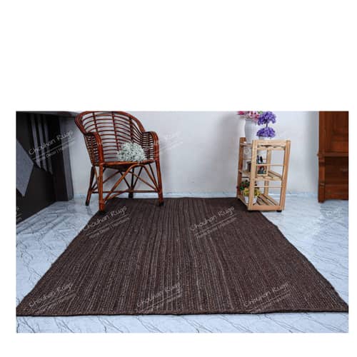3x5 Brown Color Jute Rug for Home and Living Decor