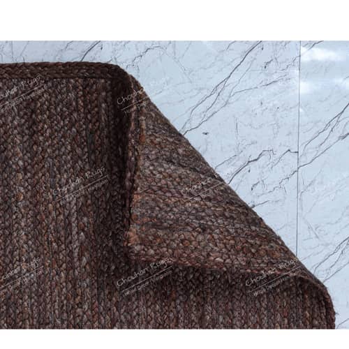 3x5 Brown Color Jute Rug for Home and Living Decor