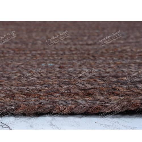 3x5 Brown Color Jute Rug for Home and Living Decor