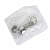 Wall Mounted Single Broom Holder  (Silver-Black OF 3 PCS) - top_view