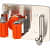 Wall Mounted Broom Holder (Silver- Orange 6 Pcs) - left_view