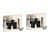 Wall Mounted Single Broom Holder (Silver-Black) 2 PCS - photo