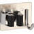 Wall Mounted Single Broom Holder (Silver-Black) 2 PCS - front_view