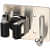 Wall Mounted Single Broom Holder (Silver-Black) 2 PCS - top_view
