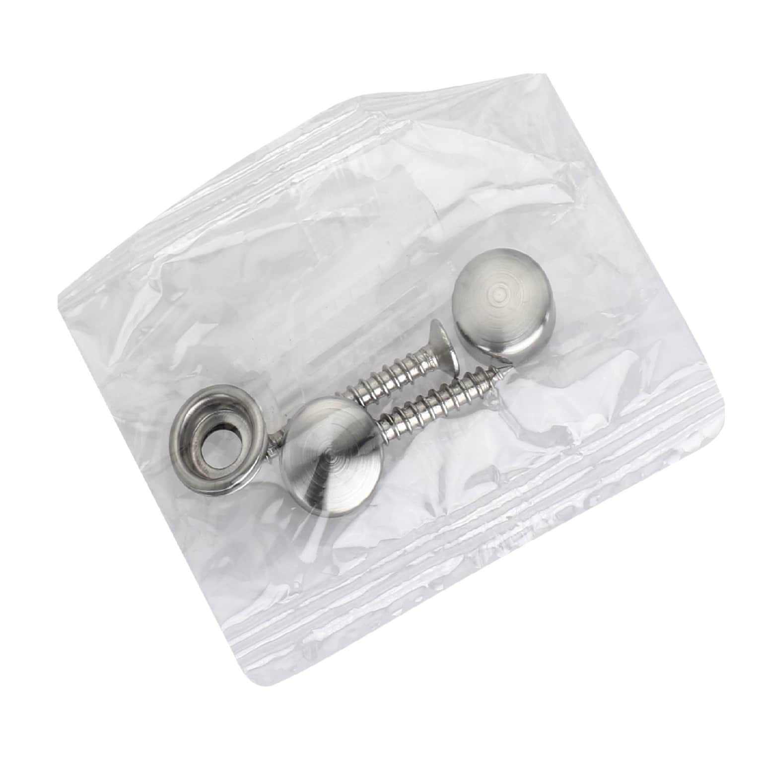 Wall Mounted Single Broom Holder (Silver-Black) 2 PCS - rear_view