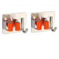 Wall Mounted Single Broom Holder (2 pcs) (Orange) - photo