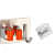 Wall Mounted Single Broom Holder (2 pcs) (Orange) - left_view