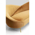 Chagrin Velvet Chaise Lounge In Beige - top_view