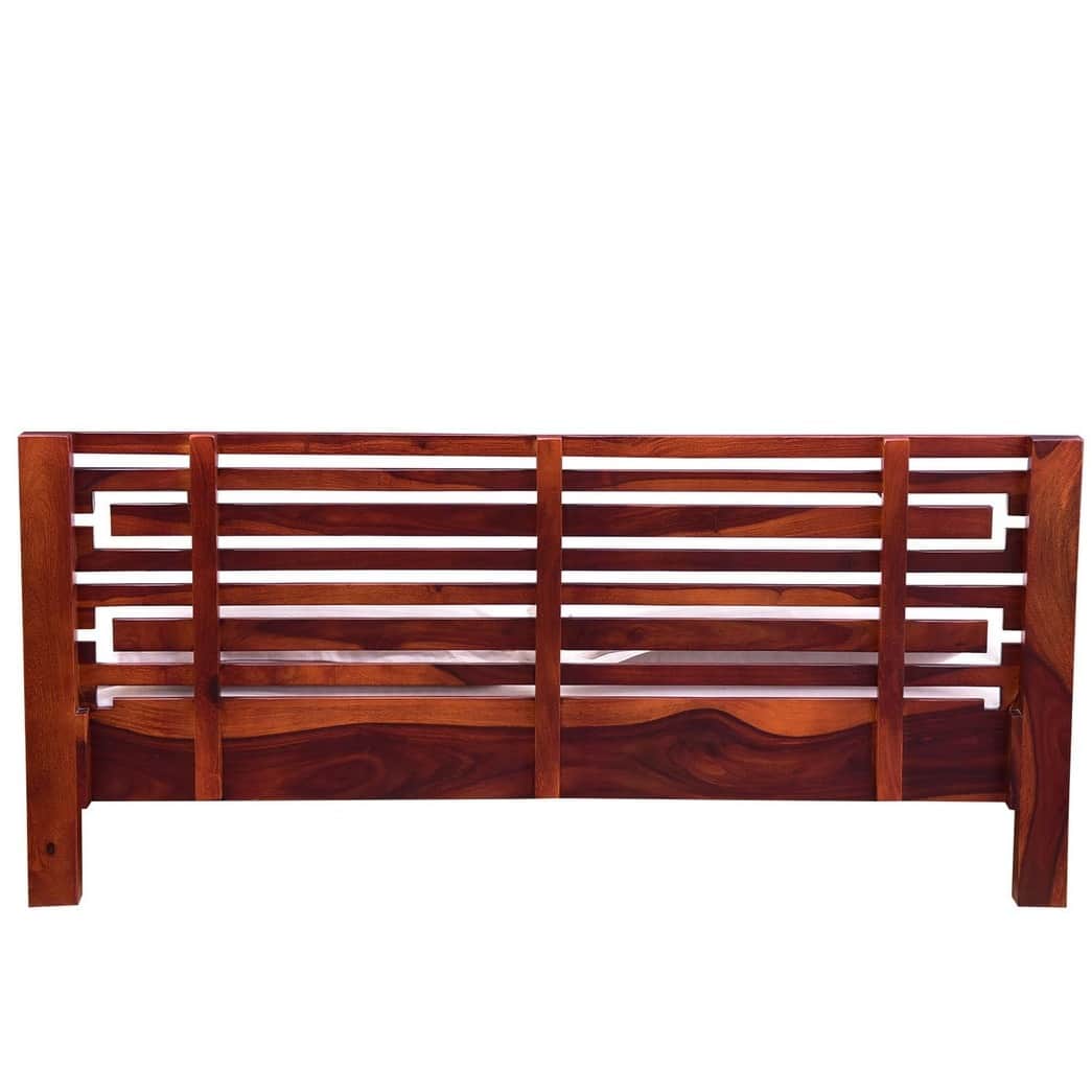 Edward Pure Sheesham Wooden Queen SIze Bed - rear_view