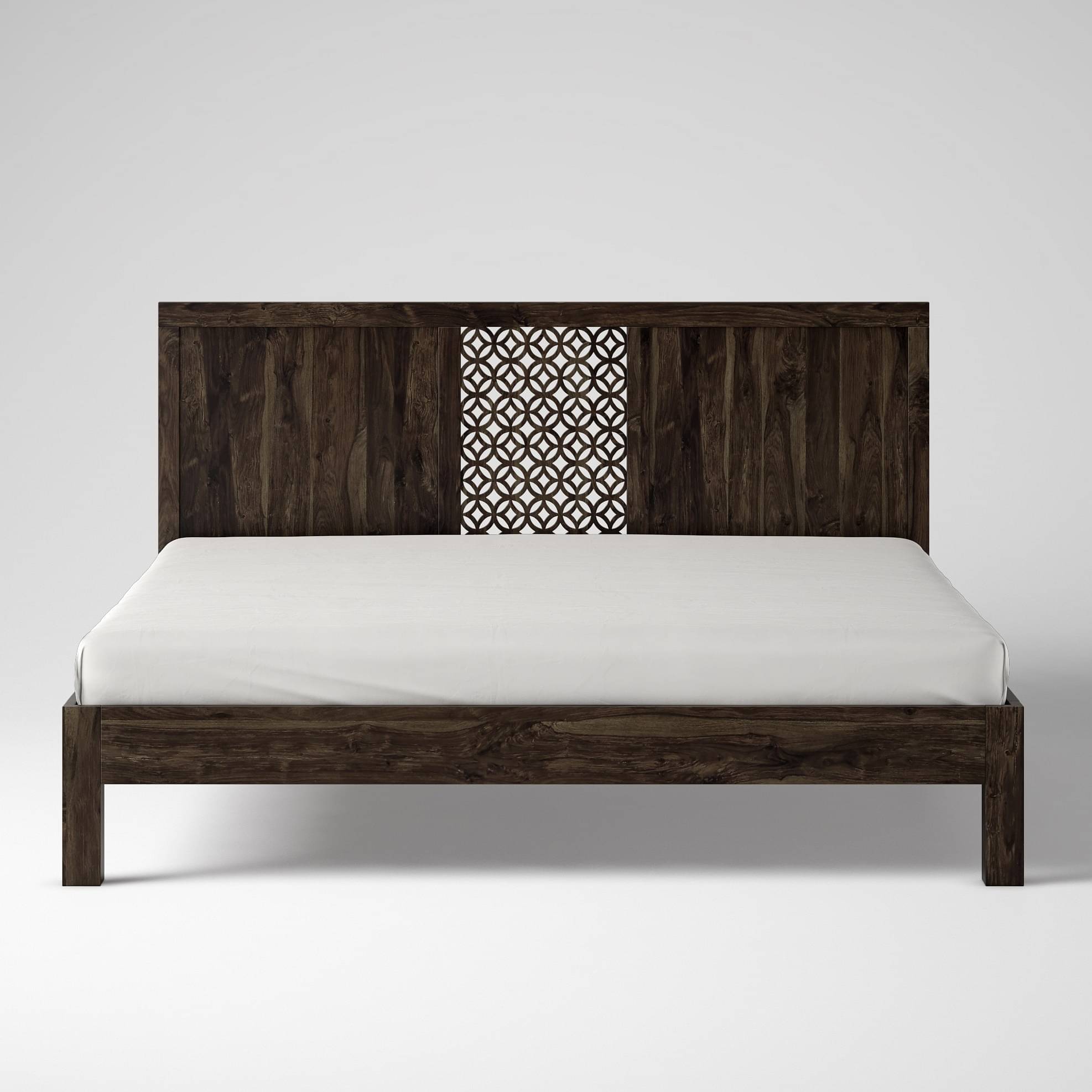 Huron Pure Sheesham Wooden Queen Size Bed