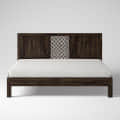 Huron Pure Sheesham Wooden Queen Size Bed - photo