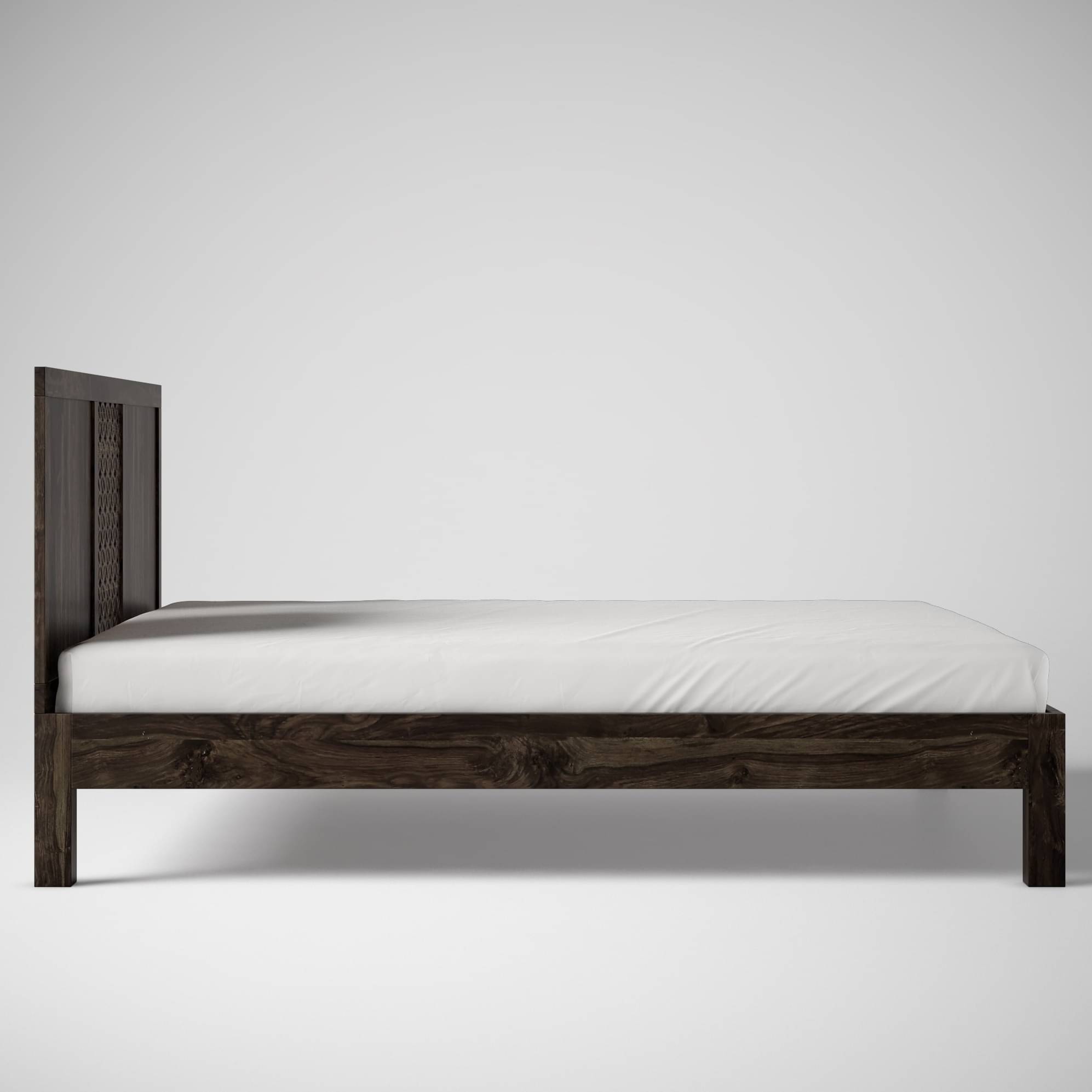 Huron Pure Sheesham Wooden Queen Size Bed