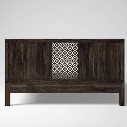 Huron Pure Sheesham Wooden Queen Size Bed