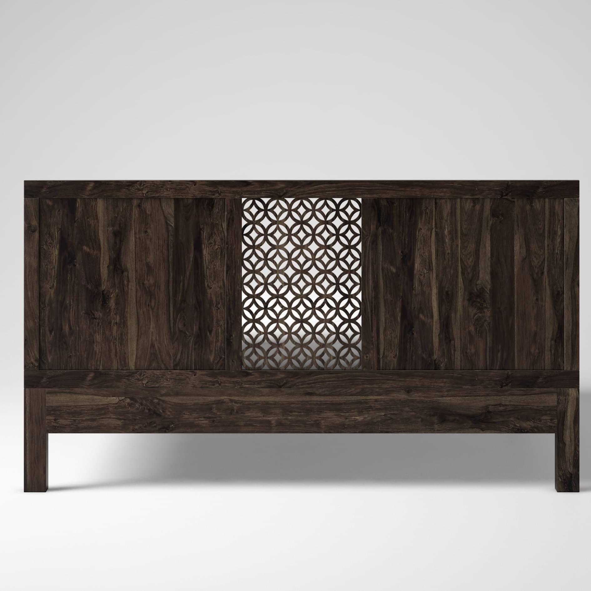 Huron Pure Sheesham Wooden Queen Size Bed